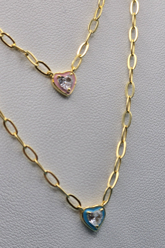 COLLAR CORAZON CARAMELO